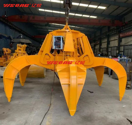 Q355Mn Steel Hydraulic Rotating Grapple 360 องศา การจับป่าไม้สําหรับเครื่องขุด