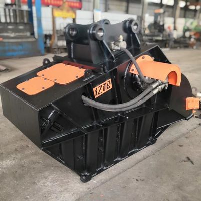 เครื่องบดถัง ช่องคอ Excavator การติดตั้งหิน Hardox เครื่องบดถัง